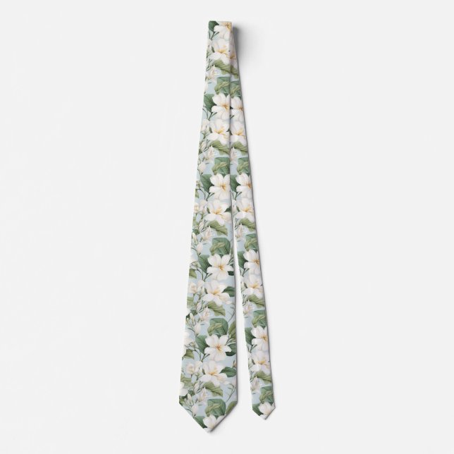 Plumeria Floral Tie (Front)