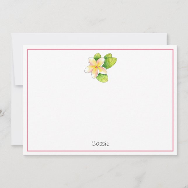 Plumeria Flower Card (Front)