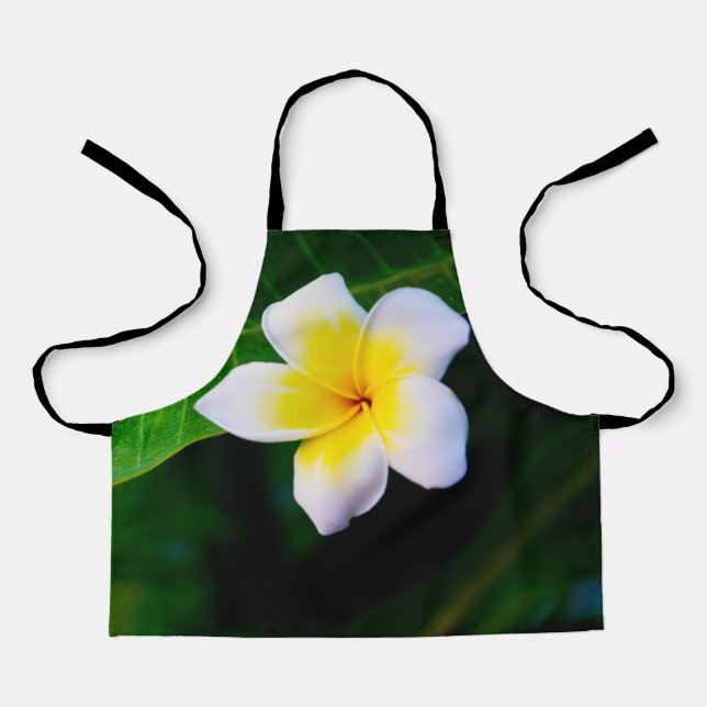 Plumeria Flower Photography Apron (Front)
