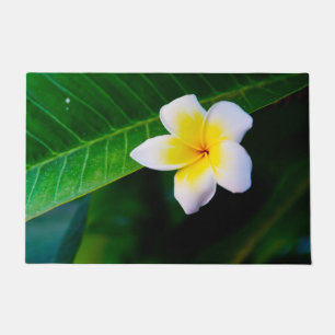 Plumeria Flower Photography Doormat