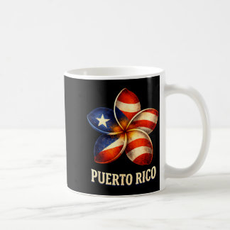 Plumeria Flower Puerto Rico Pride Flag Coffee Mug