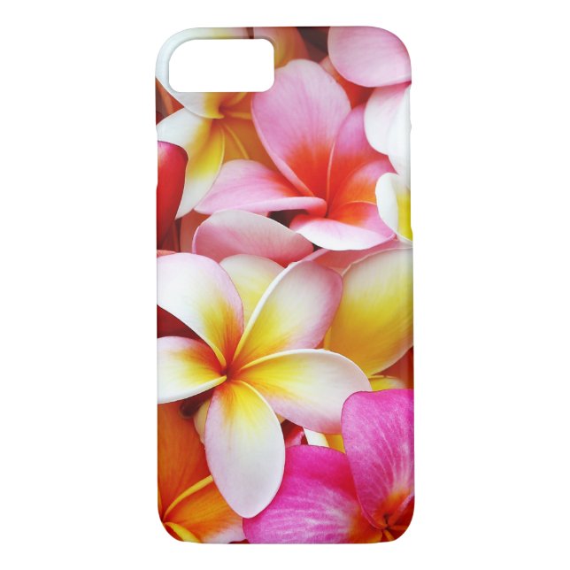 Plumeria Flowers Hawaiian Frangipani Floral Case-Mate iPhone Case (Back)