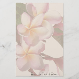 Plumeria Flowers Personalised Stationery