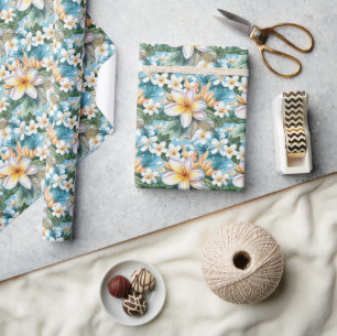 Plumeria Flowers Wrapping Paper