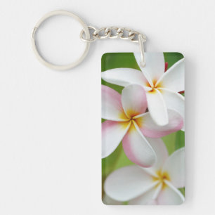 Plumeria Frangipani Hawaii Flower Customised Blank Key Ring