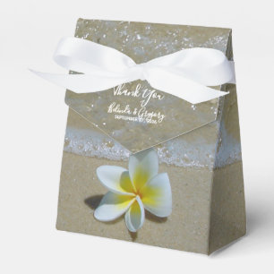Plumeria Frangipani On Sand Wedding Favour Box