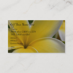 Plumeria Frangipani Tropical Flower Business Card