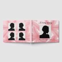 Plumeria funeral guest book
