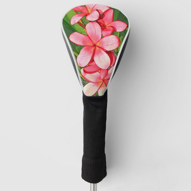 Plumeria Golf Head Cover (Front)