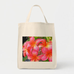 Plumeria Grocery Tote Bag