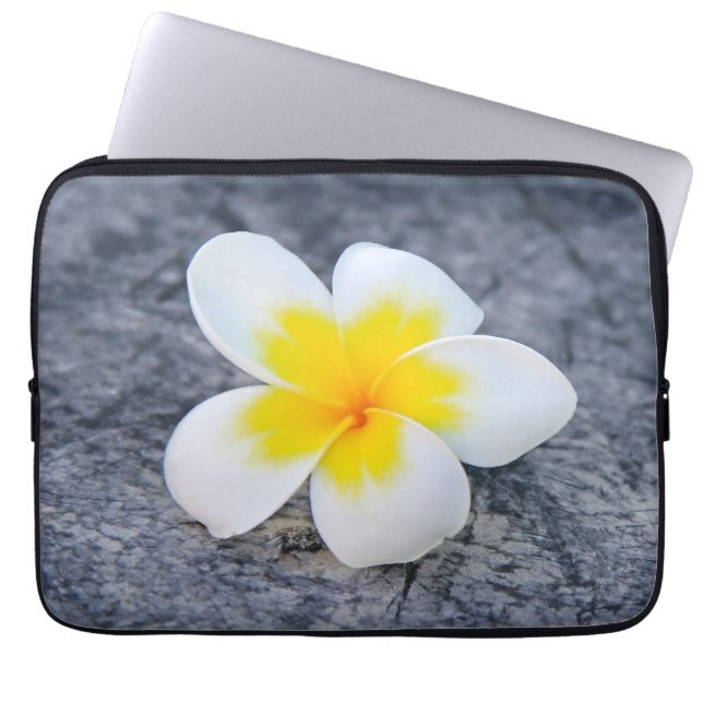 Plumeria Laptop Sleeve (Front)