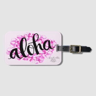 Plumeria Lei Aloha Luggage Tag