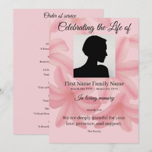 Plumeria order of service invitation