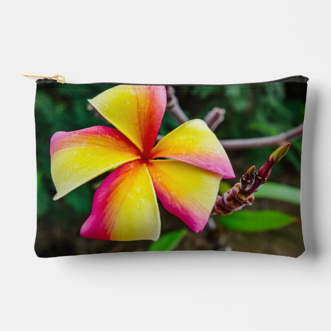 Plumeria rubra accessory pouch (Front)