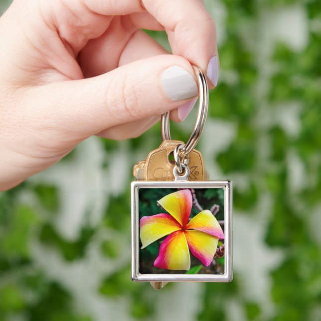 Plumeria rubra key ring (Hand)