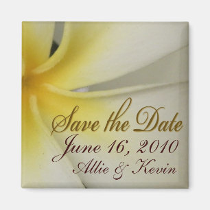 Plumeria Save the Date Magnet
