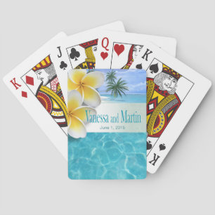Plumeria Starfish Beach Tropical Hawaii Playing Cards