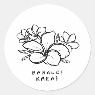 Plumeria Stickers Hanalei, Kauai