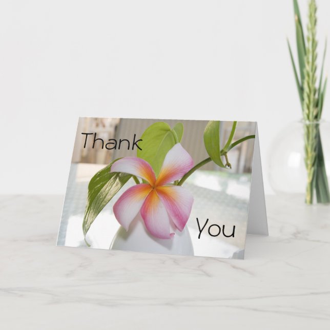 Plumeria Thank You Card (Front)