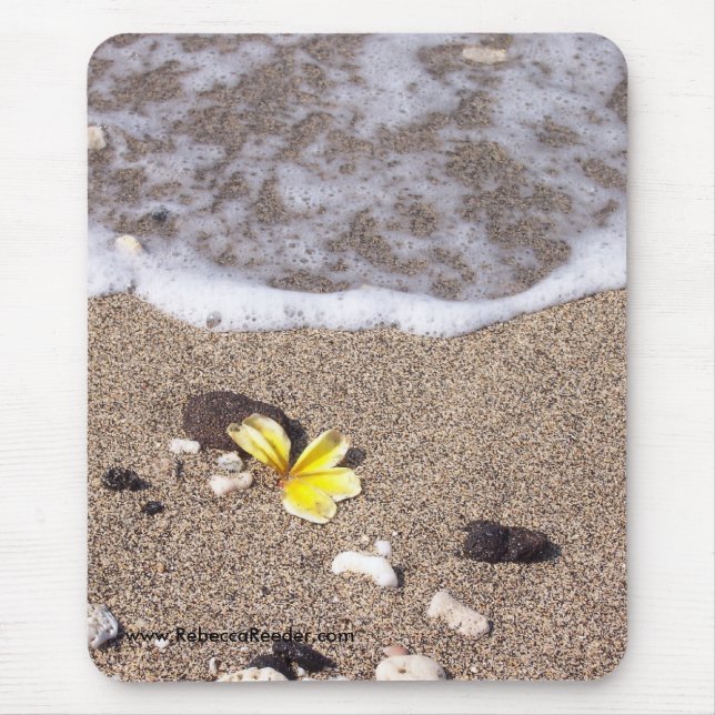 Plumeria Washes Ashore Mouse Pad (Front)