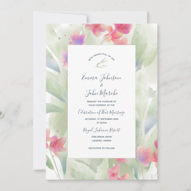 Plumeria Water Colour (Front)