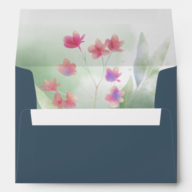 Plumeria Water Colour Envelope (Back (Bottom))