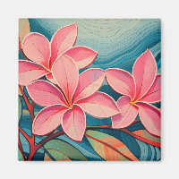 Plumerias in pink