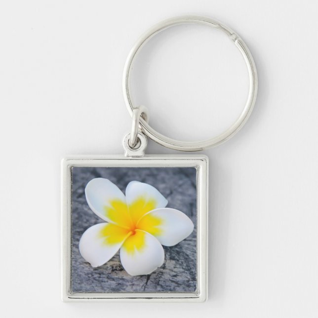 Plumerias Key Ring (Front)