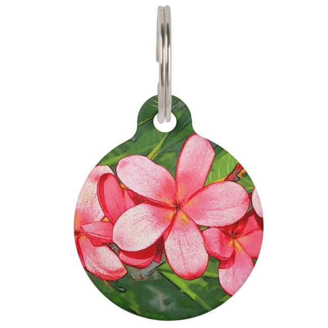 Plumerias Pet Tag (Front)