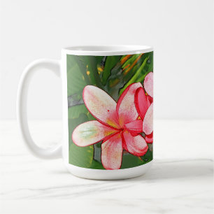 Plumerias pink  coffee mug