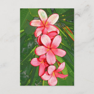 Plumerias pink enclosure card
