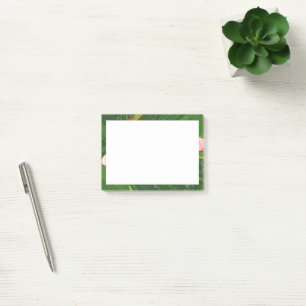 Plumerias pink post-it notes