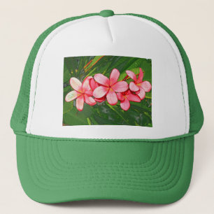 Plumerias pink  trucker hat