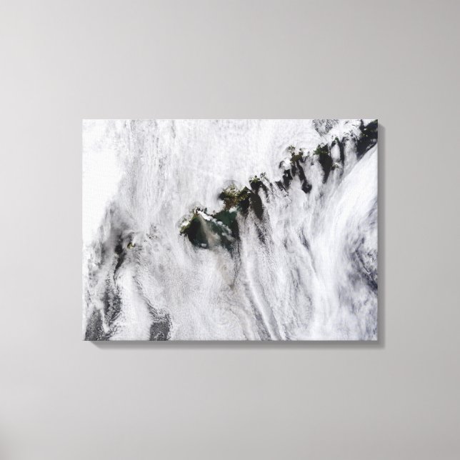 Plumes from Okmok Volcano, Aleutian Islands Canvas Print (Front)