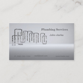 Plumming or trade services business card