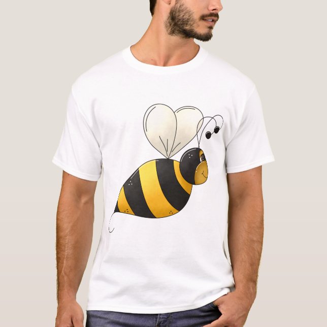 Plump Bee Mens T-Shirt (Front)