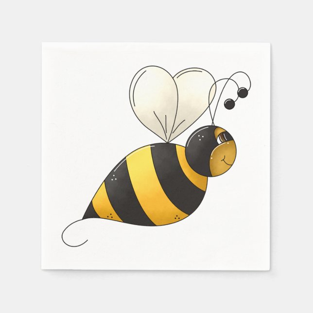 Plump Bee Paper Napkins (Front)