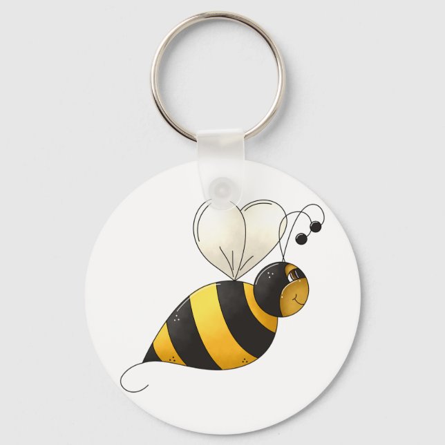 Plump Winged Bumble Bee Key Ring (Front)