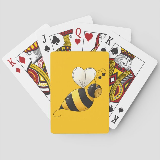 Plump Winged Bumble Bee Playing Cards (Back)