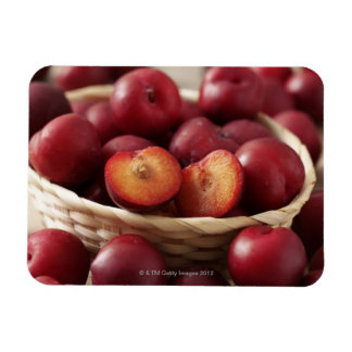 Plums in basket magnet