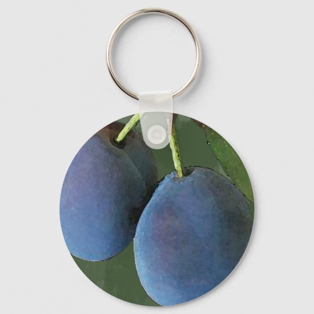 Plums Watercolor - Key Chain (Front)
