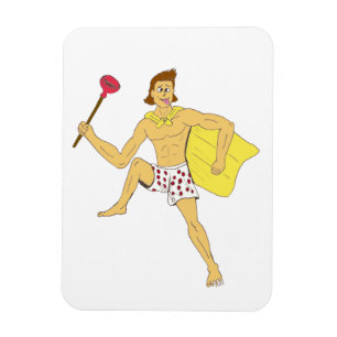 plunger and underwear guy  magnet