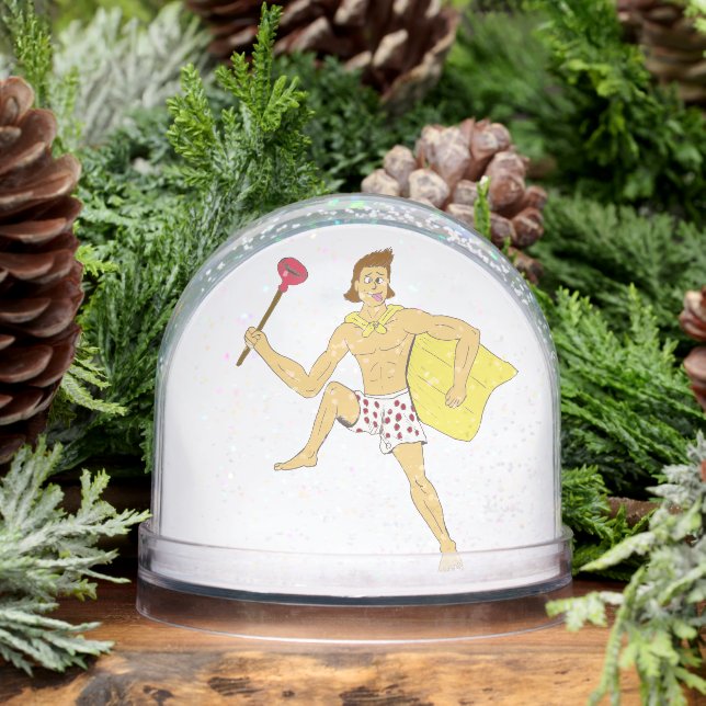plunger and underwear guy snowglobe (Winter)