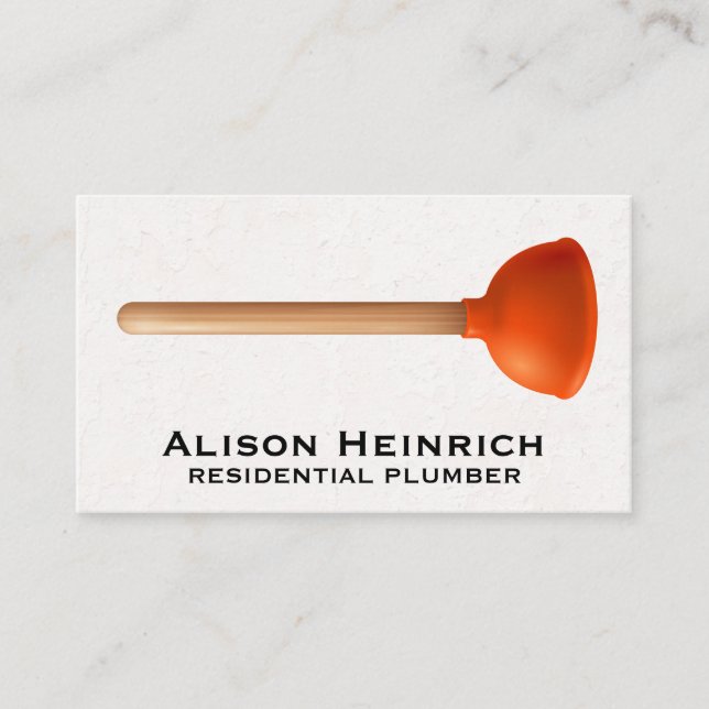 Plunger Business Card (Front)