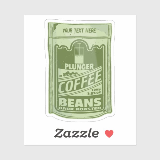 Plunger coffee pop art food packaging illustration (Sheet)