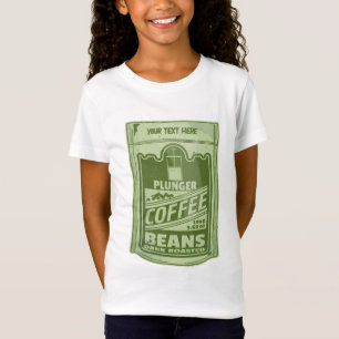 Plunger coffee pop art food packaging illustration T-Shirt