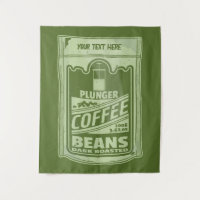 Plunger coffee pop art food packaging illustration