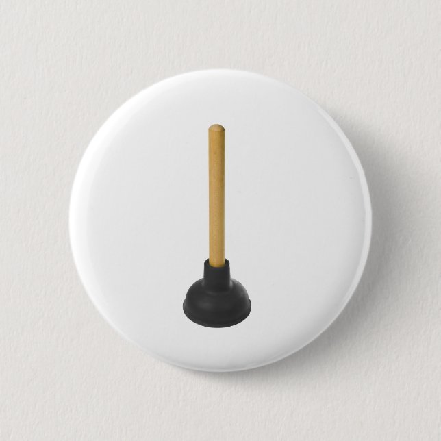 plunger - rubber suction cup 6 cm round badge (Front)