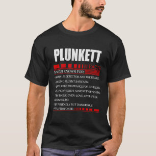 PLUNKETT Name T Shirt, PLUNKETT family name crest T-Shirt
