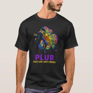 PLUR Butterfly Peace Love Unity Respect EDM House  T-Shirt